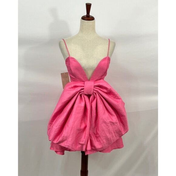 HELEN O'CONNOR Sz 4 US Pink Bow Valentine Sleeveless Mini Dress NWT - Picture 10 of 13